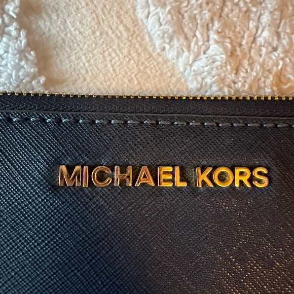 Navy Blue Michael Kors wallet - gently used - Picture 2 of 5